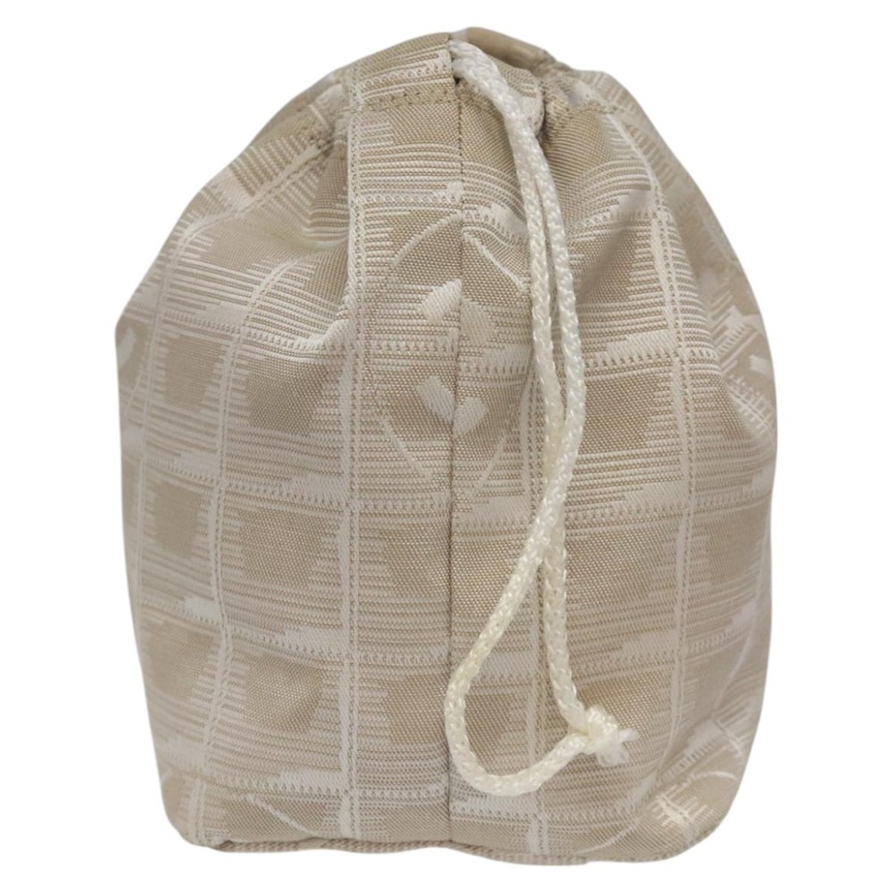 CHANEL New Travel Line Purse Pouch Nylon Beige CC Auth yk17133 - Picture 4 of 16
